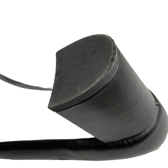 Calla Reptile Snakeskin Soft Leather Black White Point Toe Maryjane Block Heels - Picture 13 of 15